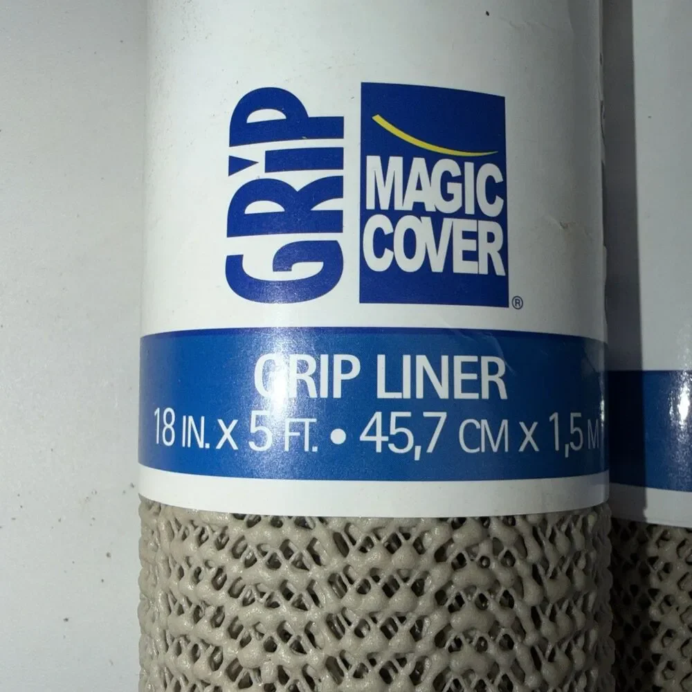 Lot of 3 Magic Grip Shelf Liner Non Adhesive Non Slip Protector 12